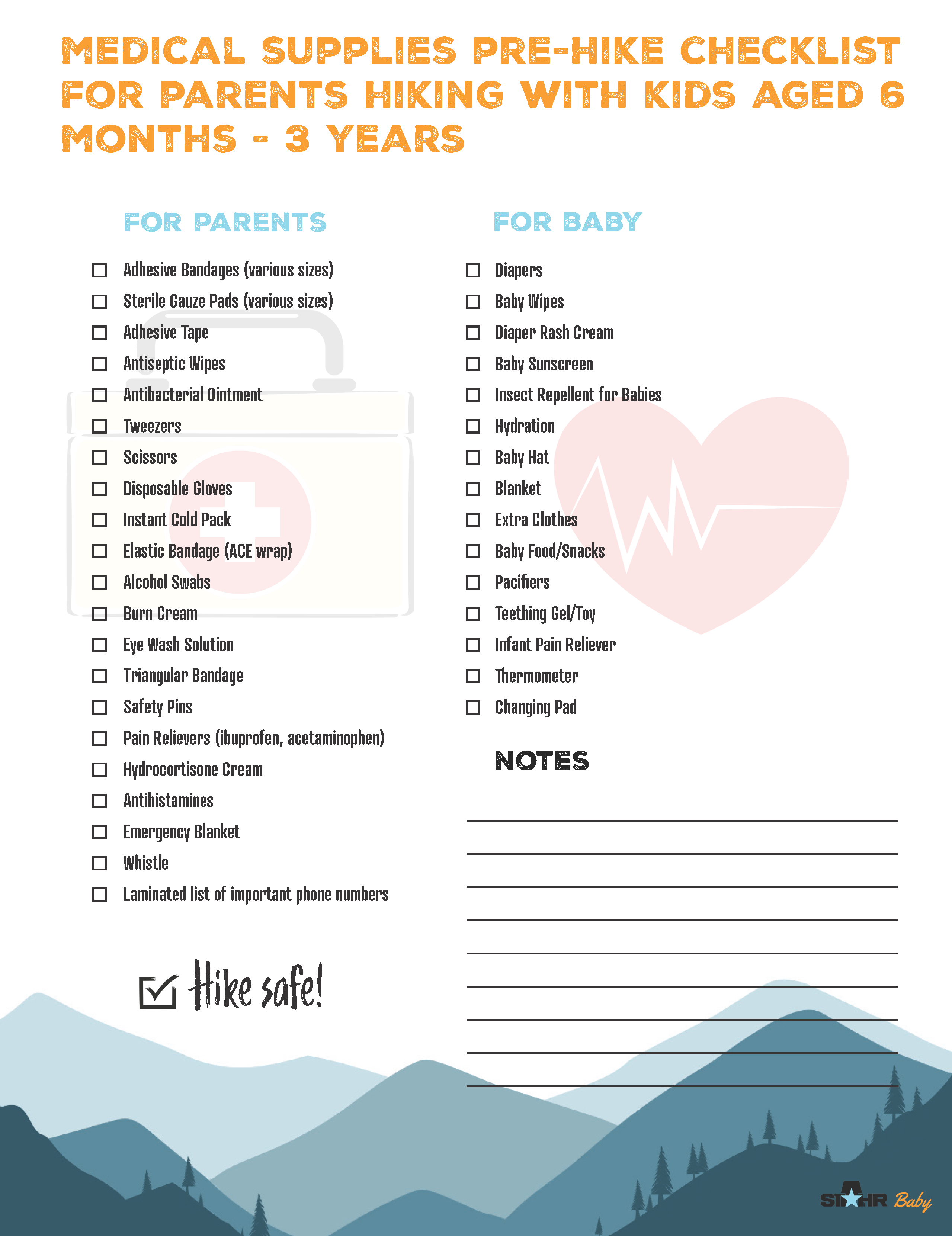 36 medical and baby supplies to take on your next family hike in a child carrier